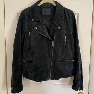 Blank NYC Grey Suede Moto Jacket